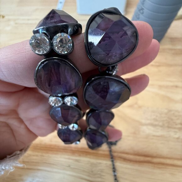 Jones New York Purple Stone Necklace & Bracelet Set With Crystal Accents - Picture 15 of 15